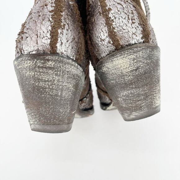 Old Gringo Brown Adela Brushed Metallic Tassel Western Cowgirl Ankle Boot size 7 - Picture 8 of 10